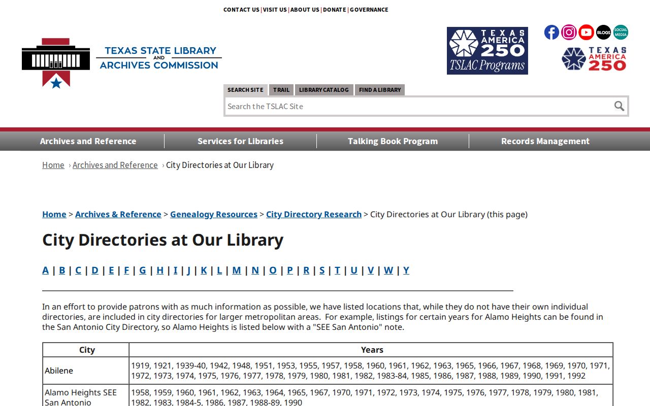 Cibolo city directory research using TSLAC Seguin holdings for 1982 and 1985