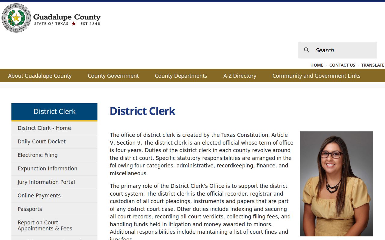 Cibolo resident lookup Guadalupe County District Clerk records office