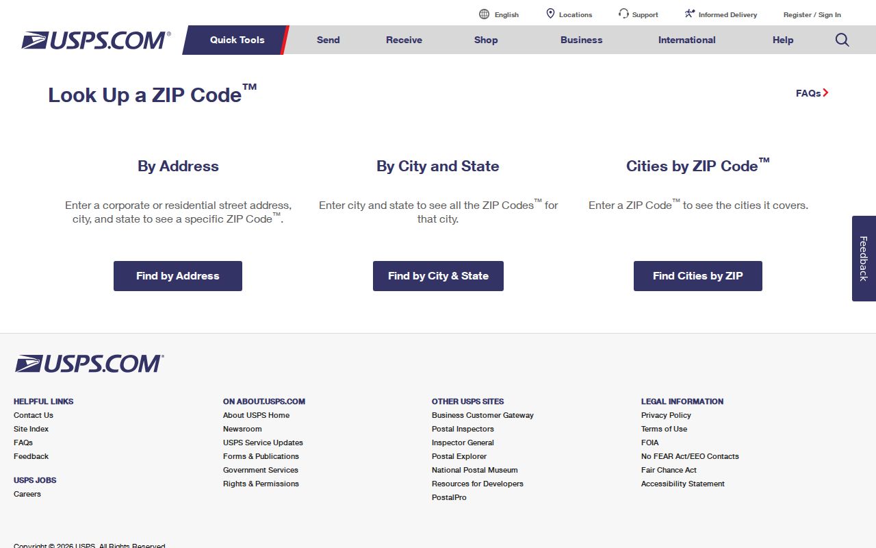 Cibolo ZIP code directory address verification with the USPS ZIP Code Lookup